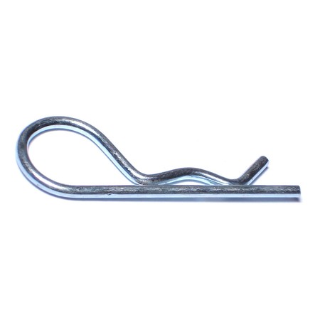 MIDWEST FASTENER 1/8" x 2-9/16" Zinc Plated Steel Hitch Pin Clips 100PK 50273